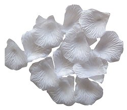 Outop 1000pcs White Silk Rose Petals Artificial Flower Wedding Party Vase Decor Bridal Shower Favor Centerpieces Confetti