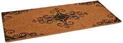 Rubber-Cal “Traditional Fleur de Lis French Mat” Large Front Door Mat, 24 by 57-Inch