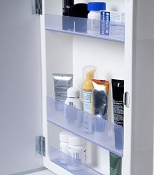 SHELF LOCK: 3 Medicine Cabinet Shelf Guard Attachments
