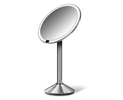 simplehuman 6.5 inch Sensor Mirror – Sensor-Activated Lighted Vanity Mirror, 7x Magnification