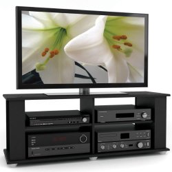 Sonax FS-3480 Fillmore 48-Inch TV Component Stand, Midnight Black