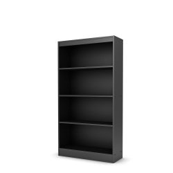 South Shore Axess Collection 4-Shelf Bookcase, Black