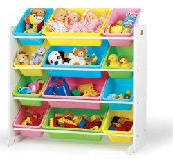 Tot Tutors Toy Organizer Storage Bins, Pastel