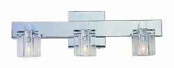 Trans Globe Lighting 2843 PC 3-Light Crystal Wall Sconce Fixture, Polished Chrome