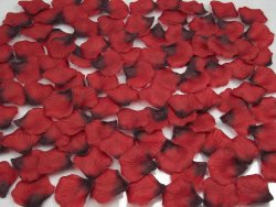 Wholesale Lot 2000 PCS Dark Red Silk Rose Petals Wedding Flower Decoration Wf-031