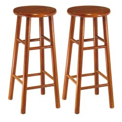 Winsome Wood Assembled 30-Inch Cherry Finish Bar Stools, Set of 2