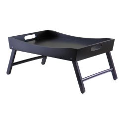 Winsome Wood Benito Bed Tray with Curved Top, Foldable Legs