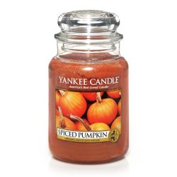 Yankee Candle Large 22-Ounce Jar Candle, Spiced Pumpkin