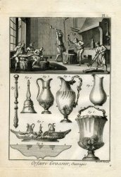 12 Antique Prints-GOLDSMITH-METAL-Panckoucke-1782