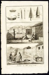 17 Antique Prints-SEA FISHING-NETS-SHIP-Diderot-Benard-1751