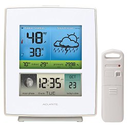AcuRite 02031RM Weather Station with Forecast/Temperature/Humidity/Moon Phase, White