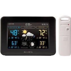 AcuRite Color Weather Station with Forecast/Temperature/Humidity/Moon Phase/Intelli-Time Clock (Model 02022WB)