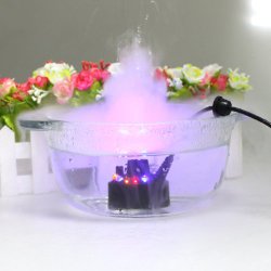 AGPtek Color Changing 12 LED Mist Maker Fogger Water Fountain Pond Fog Atomizer Air Humidifier with USB Adapter