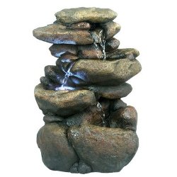 Alpine WIN472 3-Tier Rock Fountain with LED Light