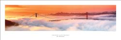 Award Winning Panoramic Art Print Poster #2- San Francisco Golden Gate Bridge At Dawn (Panorama Photograph)