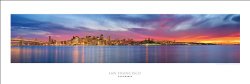 Award Winning Panoramic Art Print Poster #4- San Francisco Sunset, Golden Gate Bridge Panoramic (Panorama) Art Print Poster