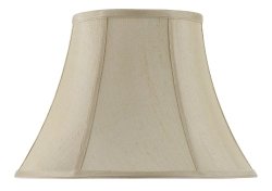 Cal Lighting SH-8104/12-CM 12-Inch Bottom Vertical Piped Basic Bell Shade, Champagne