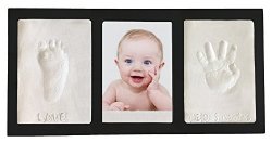 Clay Handprint & Footprint Keepsake Photo Wall Frame – Black