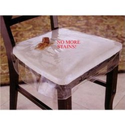Clear Vinyl Chair Protectors – Set of 2 (Clear) Fits Chairs up to 21″ x 21″ (Actual Size 26″ X 25 3/4″)