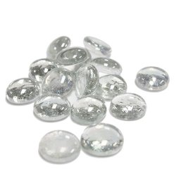CYS Vase Filler Gem Glass Confetti, Table Scatters, Clear, 1 lb per bag (5 bags), Approximately 600 pcs