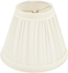 Darice Pleated Cloth Covered Lamp Shade, 2.5-Inch by 4-Inch by 5-Inch, Ivory