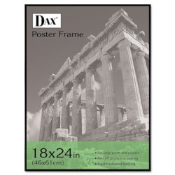 DAX N16018BT Coloredge Poster Frame with Plexiglas Window, 18 x 24, Clear Face/Black Border