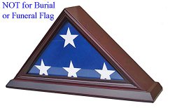 DisplayGifts® 3’X5′ Flag Display Case Box (NOT for Burial Funeral Flag), SOLID WOOD – Cherry Finish (FC35-CH)