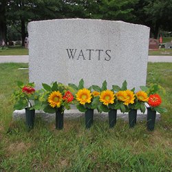 Evelots Set Of 6 Cemetery Grave Patriotic Memorial Veterans Flower Cone Vase- 7″