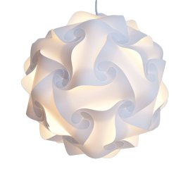 FTE IQ Lamp Shade with 12′ Lantern Cord (Large, White)