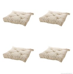 Ikeas MALINDA Chair cushion, light beige-4 Pack