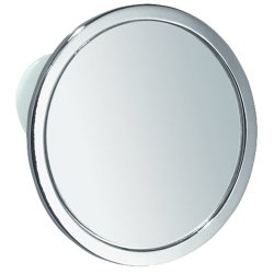 InterDesign Bathroom Shower Suction Fog-Free Mirror, Chrome Finish