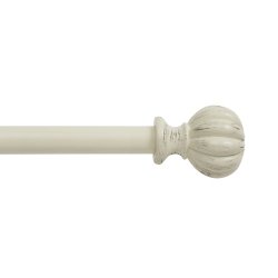 Kenney Deco Window Curtain Rod, 28 to 48-Inch, Antique White