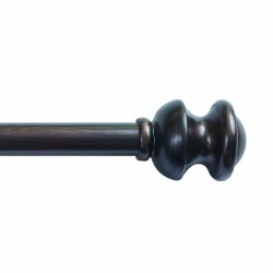 Kenney Deco Window Curtain Rod, 48 to 86-Inch, Antique Rust