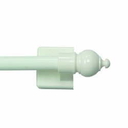 Kenney Magnetic Window Curtain Rods, 16 to 28-Inch, White