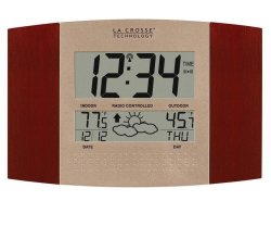 La Crosse Technology WS-8157U-CH-IT Atomic Clock with Outdoor Temperature and Weather Forecast