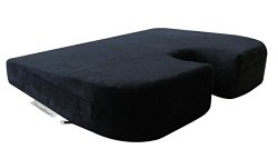 Large Medium-FIRM Wellness Seat Cushion (Size: 17″ x 13″ x 3″. Color: Black)