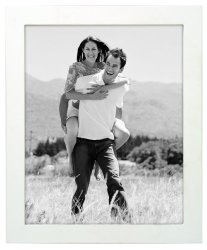 Malden Linear Wood 8×10 White Picture Frame