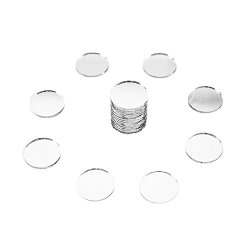 Mini 1″ Inch Small Round Glass Mirror Circles for Arts & Crafts Projects, Traveling, Framing, Decoration, Magnets (50 Pieces) by Super Z Outlet®