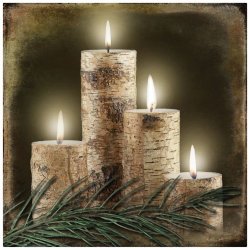 Ohio Wholesale Radiance Lighted Birch Candle Canvas Wall Art, from our Lodge Collection