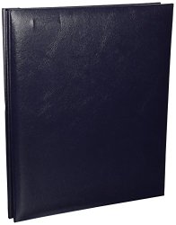 Pioneer 8-1/2 Inch by 11 Inch Leatherette Postbound Album, Navy Blue
