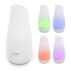 PureSpa Essential Oil Diffuser – Compact Ultrasonic Aromatherapy Diffuser With Ionizer and Color-Changing Light
