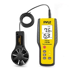 Pyle  PMA90 Digital Anemometer / Thermometer for Air Velocity, Air Flow, Temperature