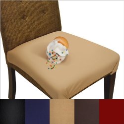SmartSeat Dining Chair Cover and Protector – Pack of 2 – Sandstone Tan