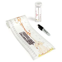 Talltape (‘Animals’) – Portable, Roll-up Height Chart Plus 1 Sharpie Mini Marker Pen To Measure Children From Birth To Adulthood – Choice of 7 Designs
