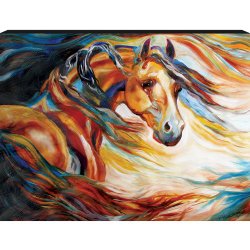 Westland Giftware Marcia Baldwin Canvas Wall Art Horse Wind, 12-Inch by 16-Inch