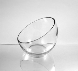 WGV Clear Slant Cut Bowl Glass Vase/Glass Terrarium, 6-Inch x 2.7-Inch