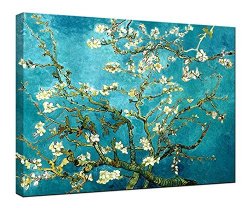 Wieco Art Canvas Print for Van Gogh Oil Paintings Almond Blossom Modern Wall Art for Home Decor