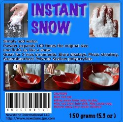 Amazing Instant Snow – Just Add Water [ 5 Ounces or 150 Gram ] -MADE IN JAPAN