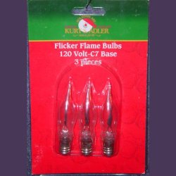 C7 Flicker Flame Replacement Bulbs For UL0702 & UL0740 3PC.