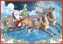 Caspari Santa’s Sleigh Advent Calendar